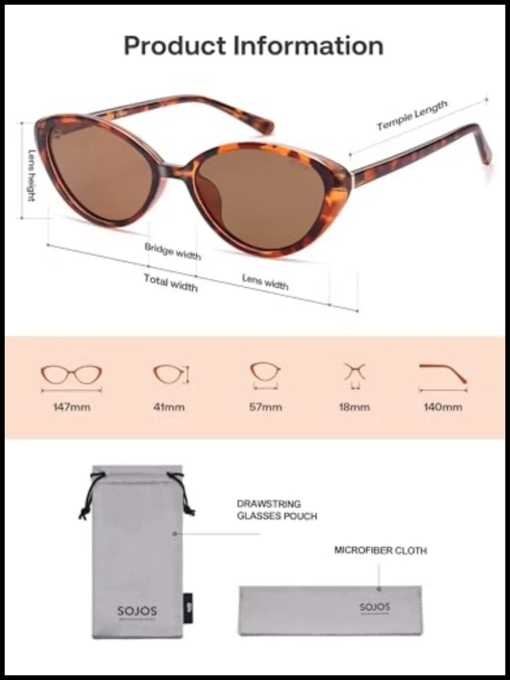 Retro Cat Eye Oval Sunglasses Polarized TR90 Ultralight UV400 Protection